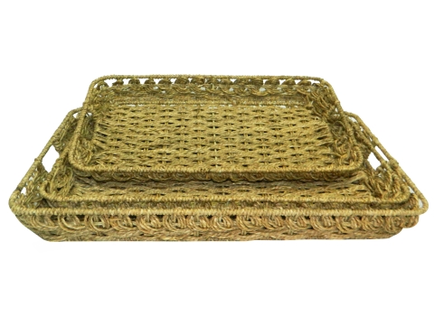 3pc seagrass tray rectangular